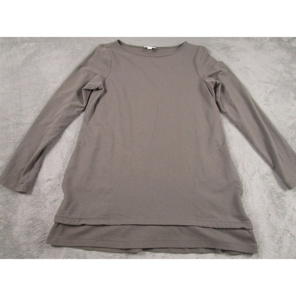 J Jill Sweater Womens Small Brown Pullover Pockets Casual Cotton Blend - Picture 1 of 8